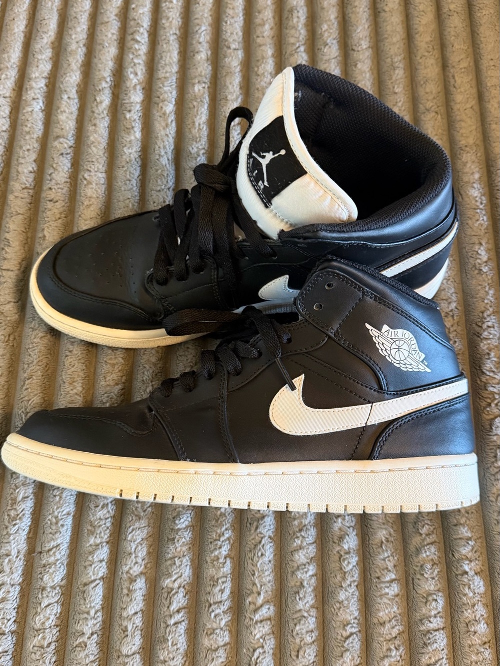 Nike Black and White Air Jordan 1 High Men's Sneakers